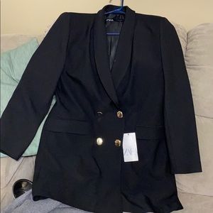 Zara cross frock gold buttons